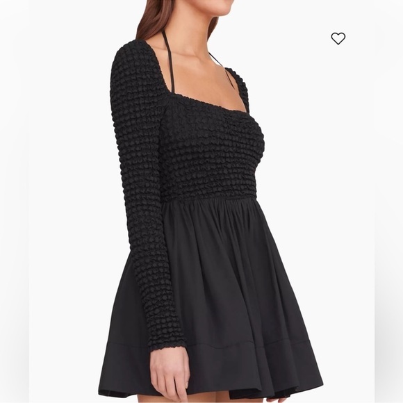 STAUD Dresses & Skirts - STAUD Black Textured Long Sleeve Dress